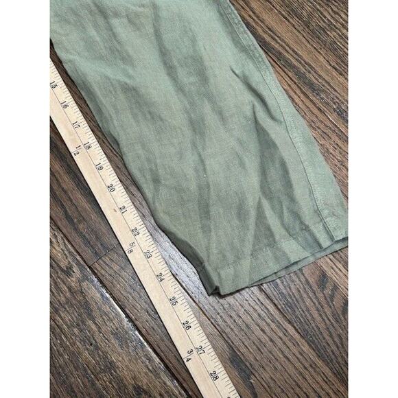 Mate The Label Linen Jumpsuit Long Sleeves Button Front Pockets Green Small NEW - Picture 5 of 10